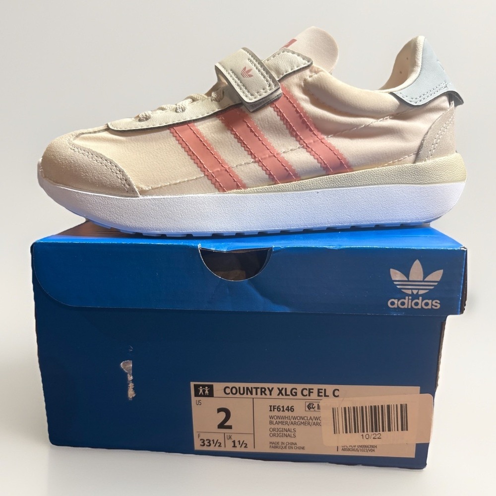 ADIDAS ORIGINALS Country XLG CF EL C Toddler Small Kid Shoe IF6146 Size 2 US
